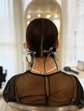 ショート ヘアアレンジ 梅田茶屋町ヘアセット 🎀RIONA🎀のヘアスタイル