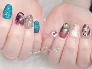 ミディアム Quick Sukarupuのネイルデザイン