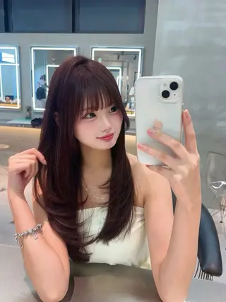 ミディアム カラー ヘアアレンジ 【博多髪質改善】 吉村 清志のヘアスタイル