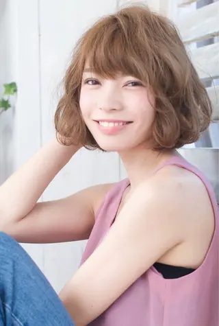 ショート カラー パーマ クレドガーデン 柏のヘアスタイル