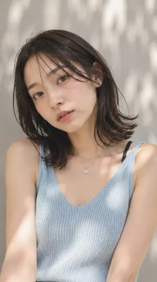 ミディアム カラー Garden 浅草蔵前のヘアスタイル
