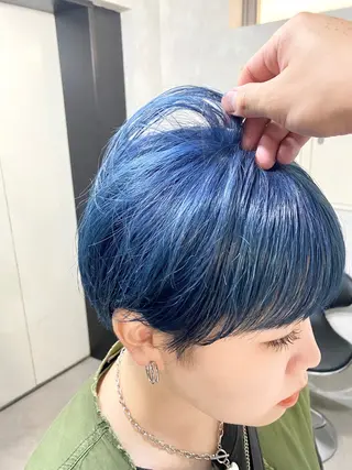 ショート カラー 白髪ぼかし/ショート /ミニボブだいじのヘアスタイル