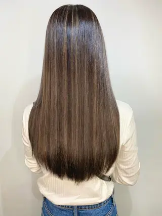 ロング カラー レイヤーカット 赤み消し　店長/大和のヘアスタイル