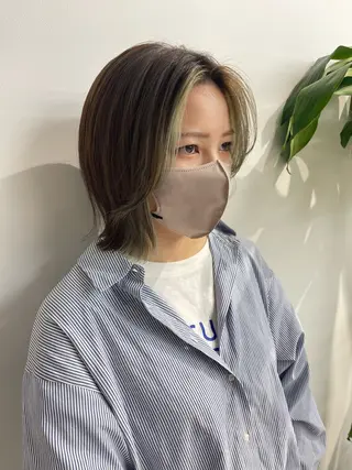ミディアム 遠藤 麻衣のヘアスタイル