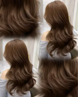 セミロング カラー ヘアアレンジ 赤み消し🫧韓国ヘア 🫧藤岡誠也のヘアスタイル