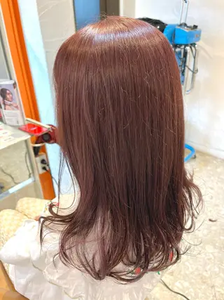 セミロング カラー うしだ かおるのヘアスタイル