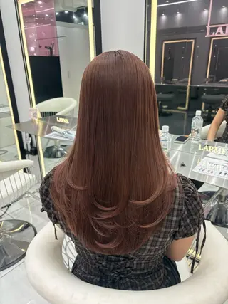 ロング カラー 新宿/韓国ヘア 中明度カラー/かやのヘアスタイル