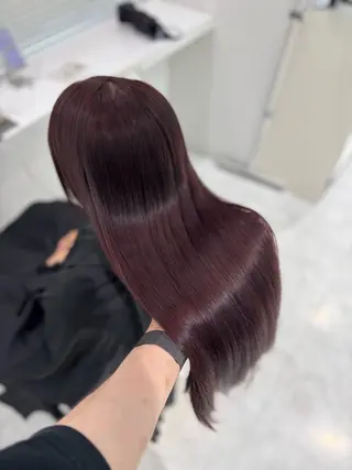 ロング カラー 流行りの透明感カラー ×縮毛矯正🤍ユウのヘアスタイル