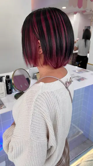 ショート カラー レイン🌏🌱 似合わせ/ハイトーンのヘアスタイル