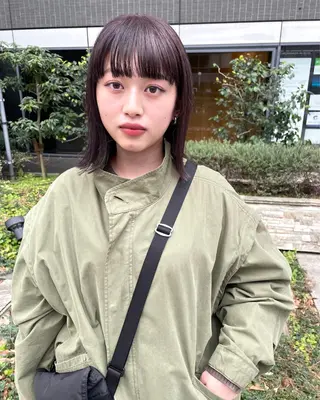 ミディアム カラー パーマ ヘアアレンジ メンズ キッズ ネイル マツエク・マツパ アイブロウ tatsumi/ボブ ウルフ/レイヤーのヘアスタイル