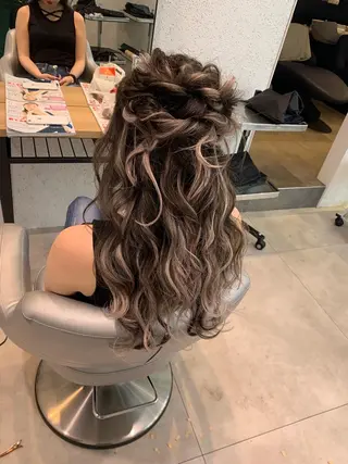 ロング カラー パーマ ヘアアレンジ マツエク・マツパ まつげと眉 Meliaのマツエク・マツパデザイン