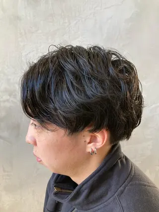 ショート パーマ メンズ 波巻きスパイラルパー マ/シャドウパーマ駿のヘアスタイル