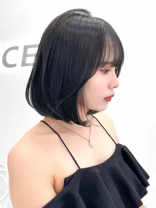 ショート カラー ヘアアレンジ 縮毛矯正🤍 盛れるボブ/ひかりのヘアスタイル