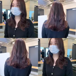 セミロング カラー 透明感カラー✂︎ /縮毛矯正/YUKAのヘアスタイル