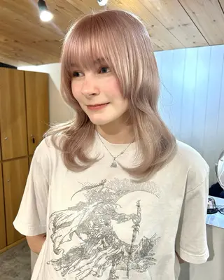 ミディアム カラー ヘアアレンジ 韓国/ハイトーン/ ボブ🎀MIKU🎀のヘアスタイル