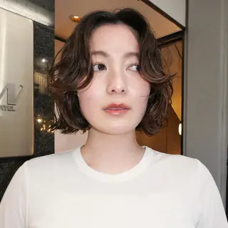 ショート カラー パーマ 🌿ボブ パーマ高橋啓太🌿のヘアスタイル