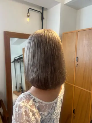 ロング カラー 栄/海外風カラー/ ナチュラル縮毛のヘアスタイル