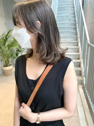 ミディアム カラー 樫原裕二/似合わせ カット/透明感カラーのヘアスタイル