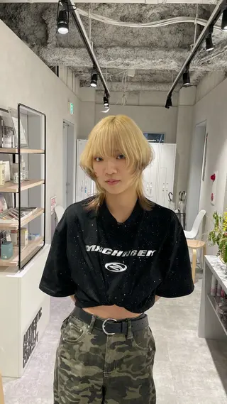 カラー パツボブ/暖色 西梅田/かえで🎀のヘアスタイル