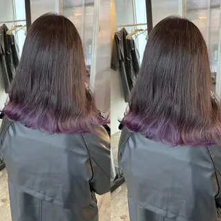 セミロング カラー yoriダブルカラー 代表すがわらのヘアスタイル