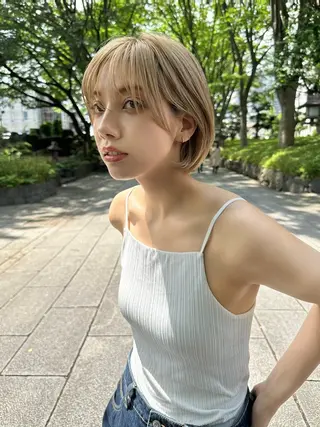 ショート 縮毛矯正/レイヤー taiga🧡のヘアスタイル
