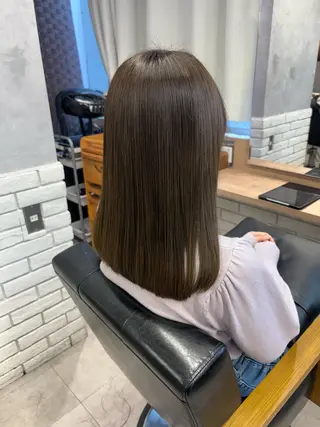 ミディアム かめい りなのヘアスタイル