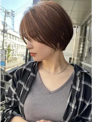 ショート 美髪縮毛矯正✨🫧 レイヤー川村利幸のヘアスタイル