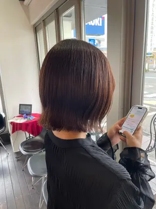 セミロング カラー 🤎韓国ヘア ベージュ まゆか🤎のヘアスタイル