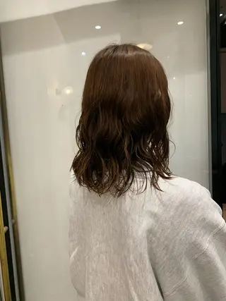 セミロング パーマ AMI🎀韓国ヘア 透明感カラーのヘアスタイル