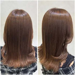 セミロング カラー 暖色カラー/アレンジ 🌺URUHA🌺のヘアスタイル