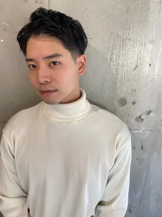 ショート メンズ lani ブリーチ /ダブルカラーのヘアスタイル