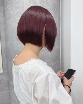 ショート カラー ヘアアレンジ 🌷FUKA🌷 まろやかハイトーンのヘアスタイル