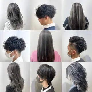 ロング カラー パーマ メンズ 谷 なづきのヘアスタイル
