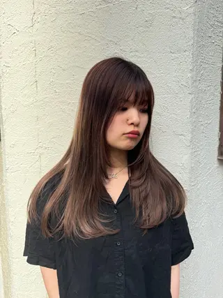ロング カツモト マナ🍒のヘアスタイル