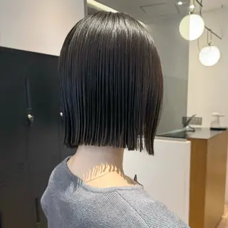 ミディアム カラー 透明感/レイヤー /ボブ/本田 聖のヘアスタイル