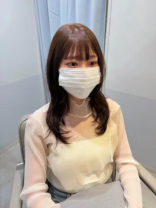 セミロング カラー 韓国ヘア•艶カラー 飛鳥 薫のヘアスタイル
