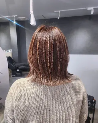 ミディアム カラー 金田 拓也のヘアスタイル