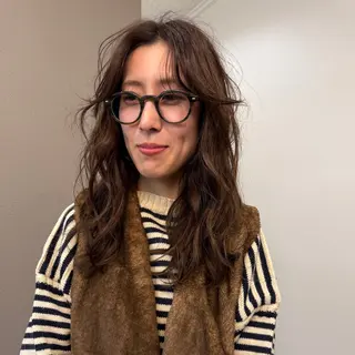 ロング パーマ パーマ/透明感カラー 元町🌱takutoのヘアスタイル