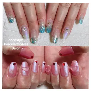 ミディアム ネイル 🐾enen style 🐾のネイルデザイン