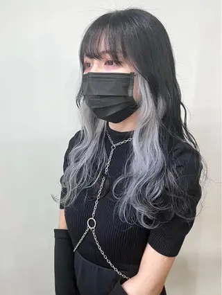 カラー white.梅田 デザインカラー🦄のヘアスタイル