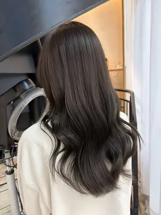 ロング カラー パーマ ヘアアレンジ 中顔面短縮カット🪽 レイヤー🥀コウヘイのヘアスタイル