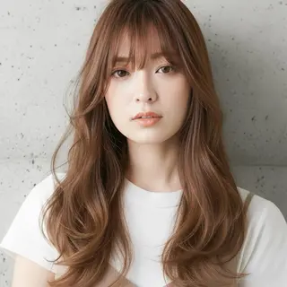 セミロング ハッシュカット 田窪珠妃のヘアスタイル
