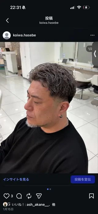 メンズ keany錦糸町 ハセベユウのヘアスタイル