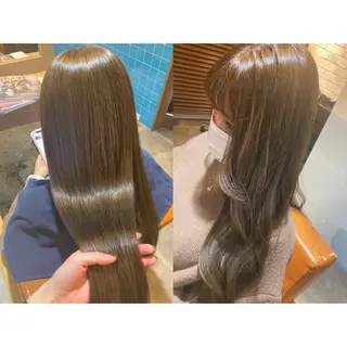 カラー 🩵盛れる顔周り/ 艶カラーemi🩵のヘアスタイル