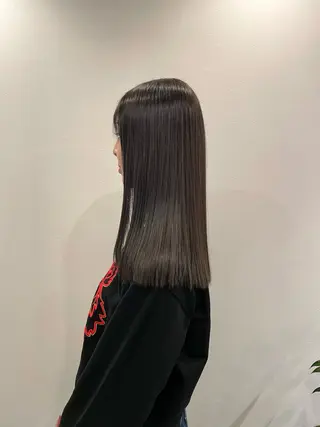 セミロング カラー 悦喜 雅史のヘアスタイル