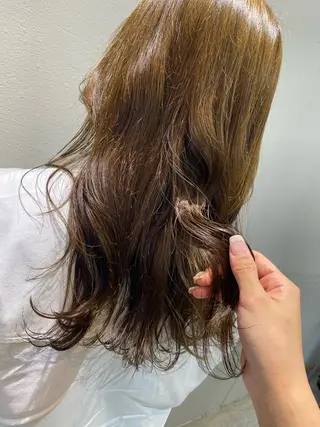 ロング カラー 似合わせレイヤー 阿波座/ふじむらのヘアスタイル