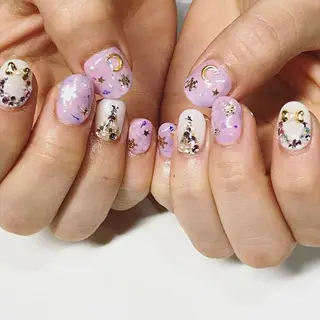 ネイル 渋谷／チップ長さ出し 👑アプレgel-xのネイルデザイン
