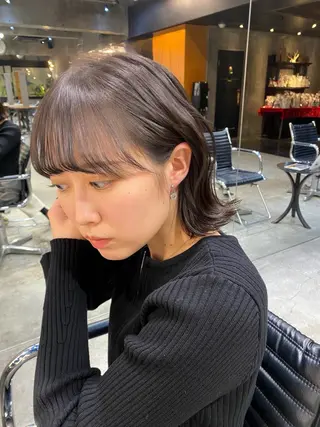 ショート カラー 透明感カラー🌿 グレージュ🐺陽介のヘアスタイル