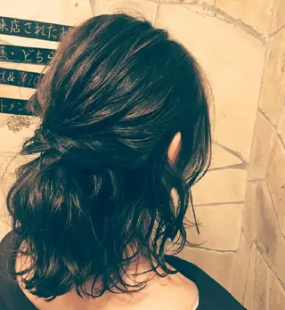 ヘアアレンジ ミディアム ヘアセット/髪質改善 /カラー/TADOのヘアスタイル