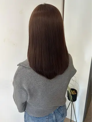 セミロング カラー シモウラ アオイのヘアスタイル